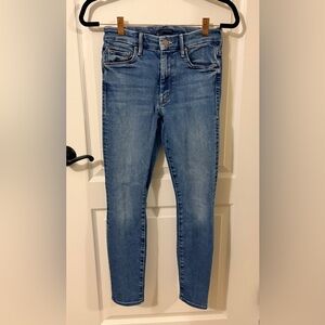MOTHER high waisted looker ankle Light Blue Skinny Jeans